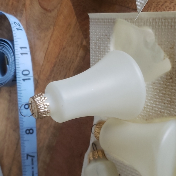 Vintage West Germany glass bell Christmas ornaments bundle of 5 - Picture 6 of 10